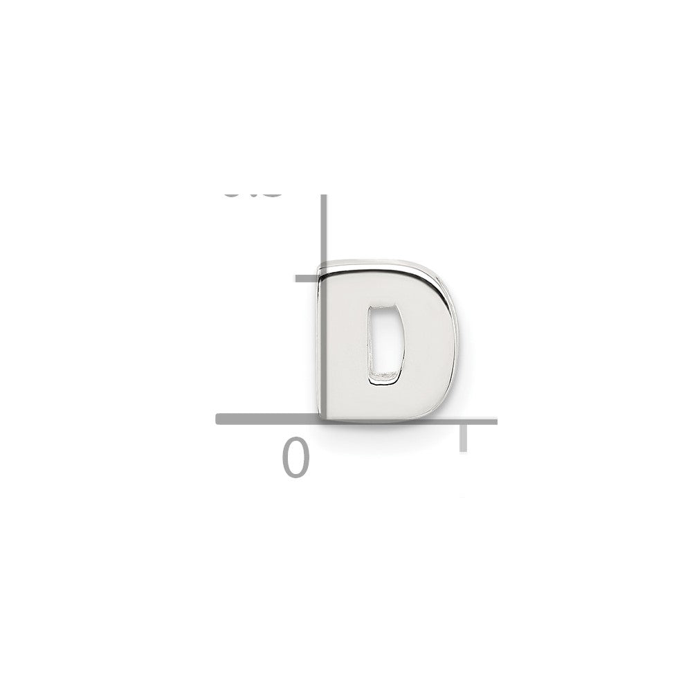 Sterlingsilber E-coated Buchstabe D Anhänger Charm