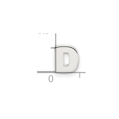 Sterlingsilber E-coated Buchstabe D Anhänger Charm