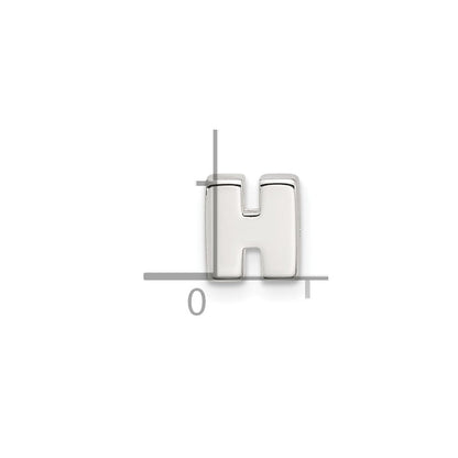 Sterlingsilber E-coated Buchstabe H Anhänger Charm
