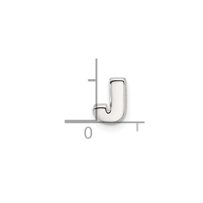 Sterlingsilber E-coated Buchstabe J Anhänger Charm