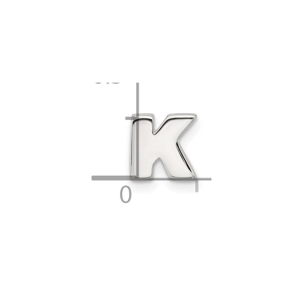 Sterlingsilber E-coated Buchstabe K Anhänger Charm