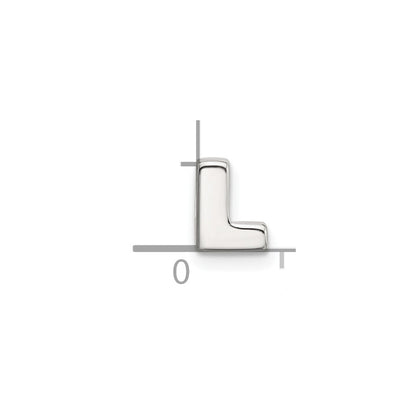 Sterlingsilber E-coated Buchstabe L Anhänger Charm