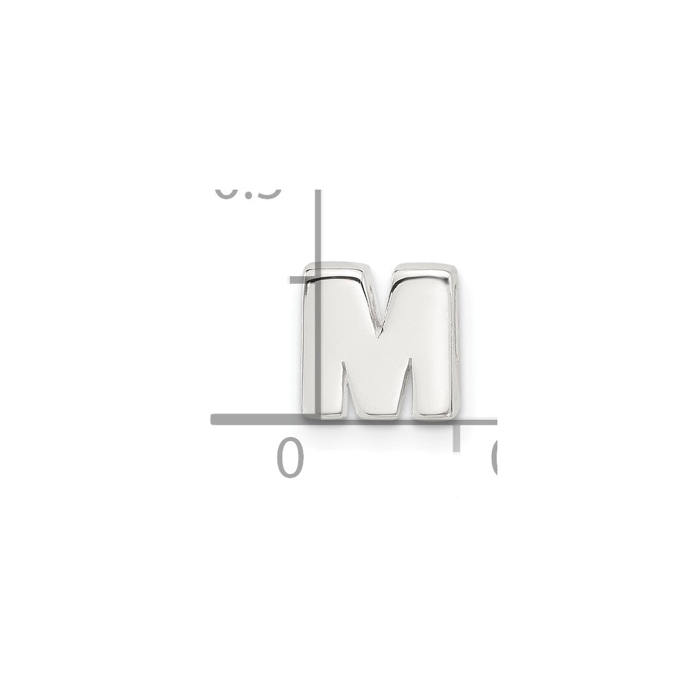 Sterlingsilber E-coated Buchstabe M Anhänger Charm