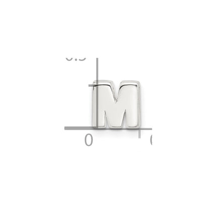 Sterlingsilber E-coated Buchstabe M Anhänger Charm