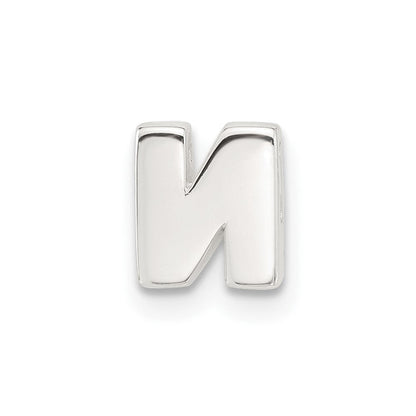 Sterlingsilber E-coated Buchstabe N Anhänger Charm