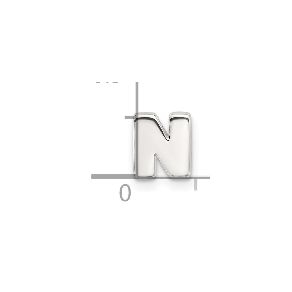 Sterlingsilber E-coated Buchstabe N Anhänger Charm