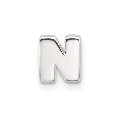 Sterlingsilber E-coated Buchstabe N Anhänger Charm