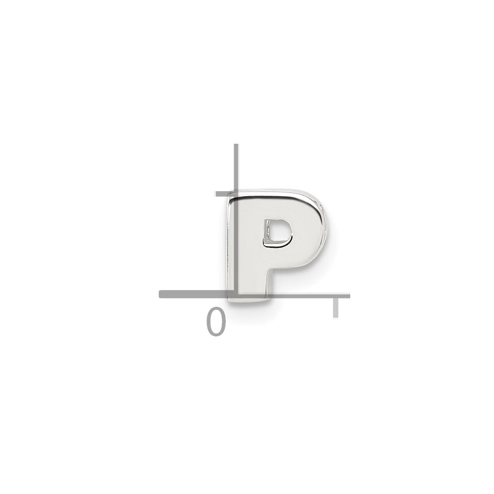 Sterlingsilber E-coated Buchstabe P Anhänger Charm