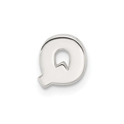 Sterlingsilber E-coated Buchstabe Q Anhänger Charm