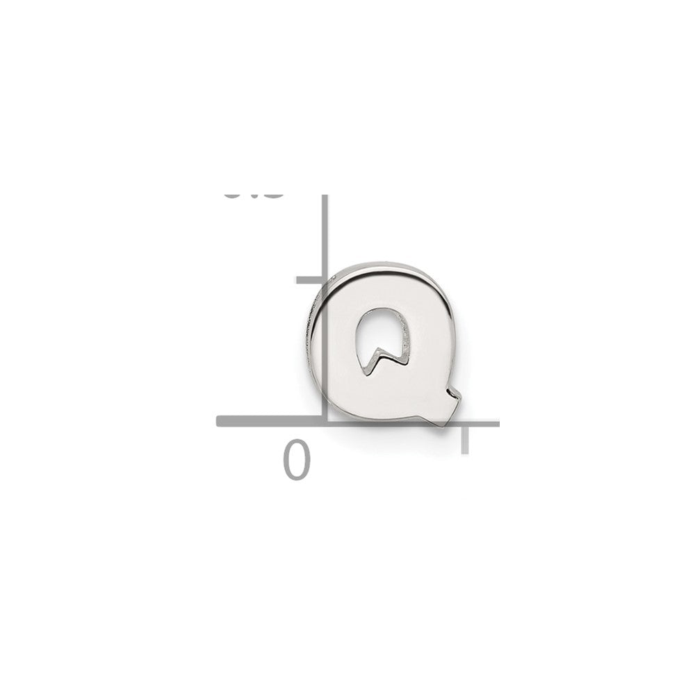 Sterlingsilber E-coated Buchstabe Q Anhänger Charm