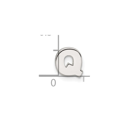 Sterlingsilber E-coated Buchstabe Q Anhänger Charm