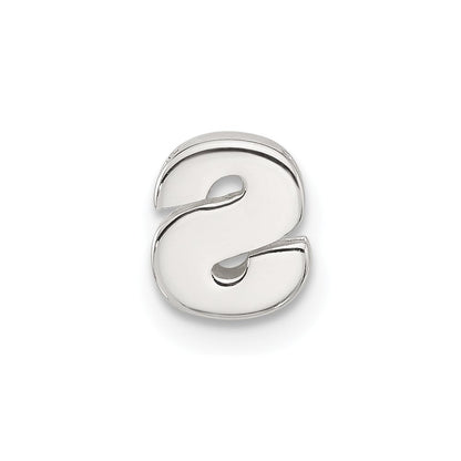 Sterlingsilber E-coated Buchstabe S Anhänger Charm
