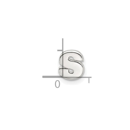 Sterlingsilber E-coated Buchstabe S Anhänger Charm
