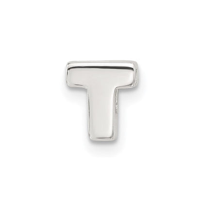 Sterlingsilber E-coated Buchstabe T Anhänger Charm
