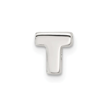 Sterlingsilber E-coated Buchstabe T Anhänger Charm