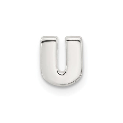 Sterlingsilber E-coated Buchstabe U Anhänger Charm