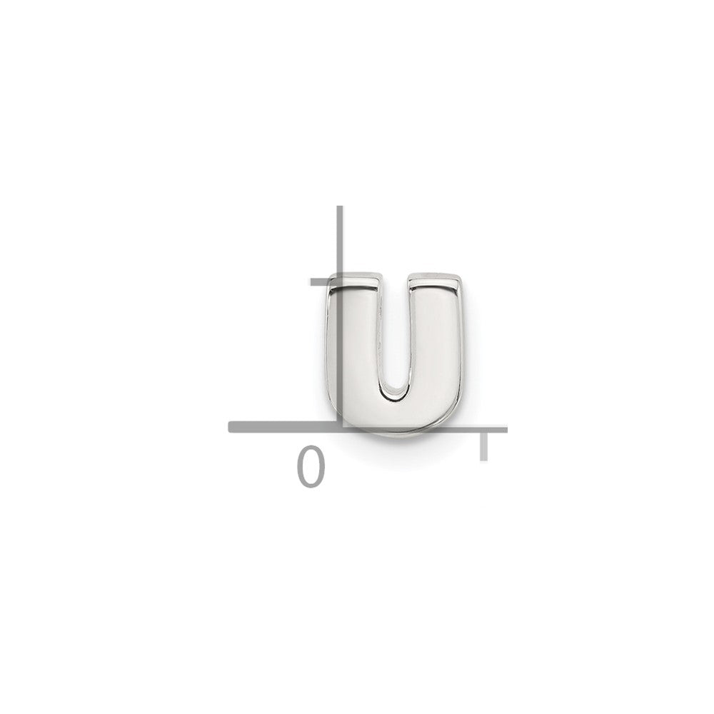 Sterlingsilber E-coated Buchstabe U Anhänger Charm