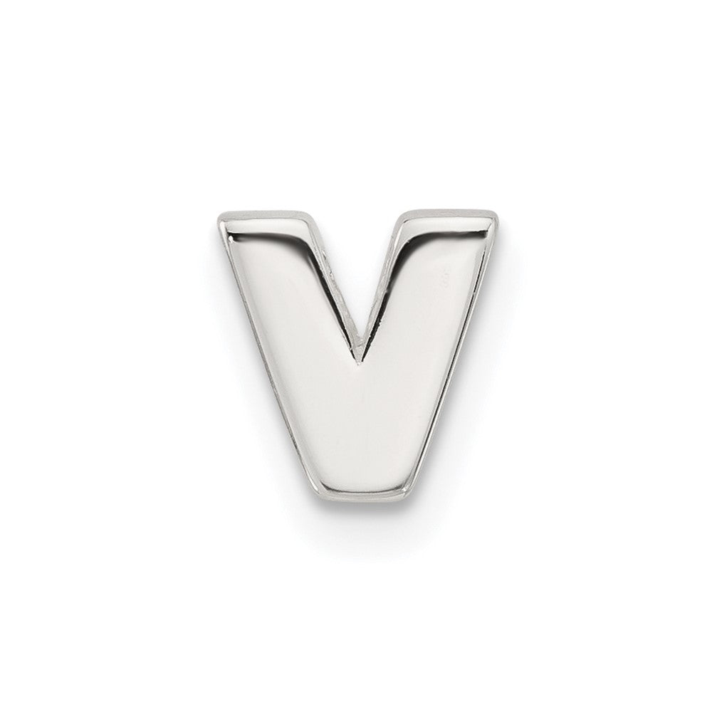 Sterlingsilber E-coated Buchstabe V Anhänger Charm