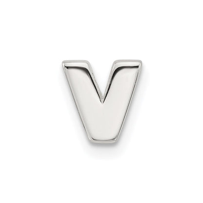 Sterlingsilber E-coated Buchstabe V Anhänger Charm