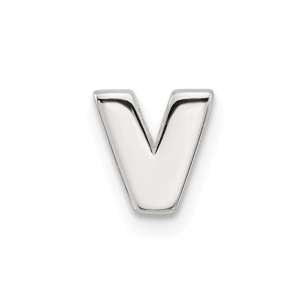 Sterlingsilber E-coated Buchstabe V Anhänger Charm