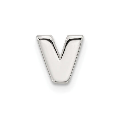 Sterlingsilber E-coated Buchstabe V Anhänger Charm