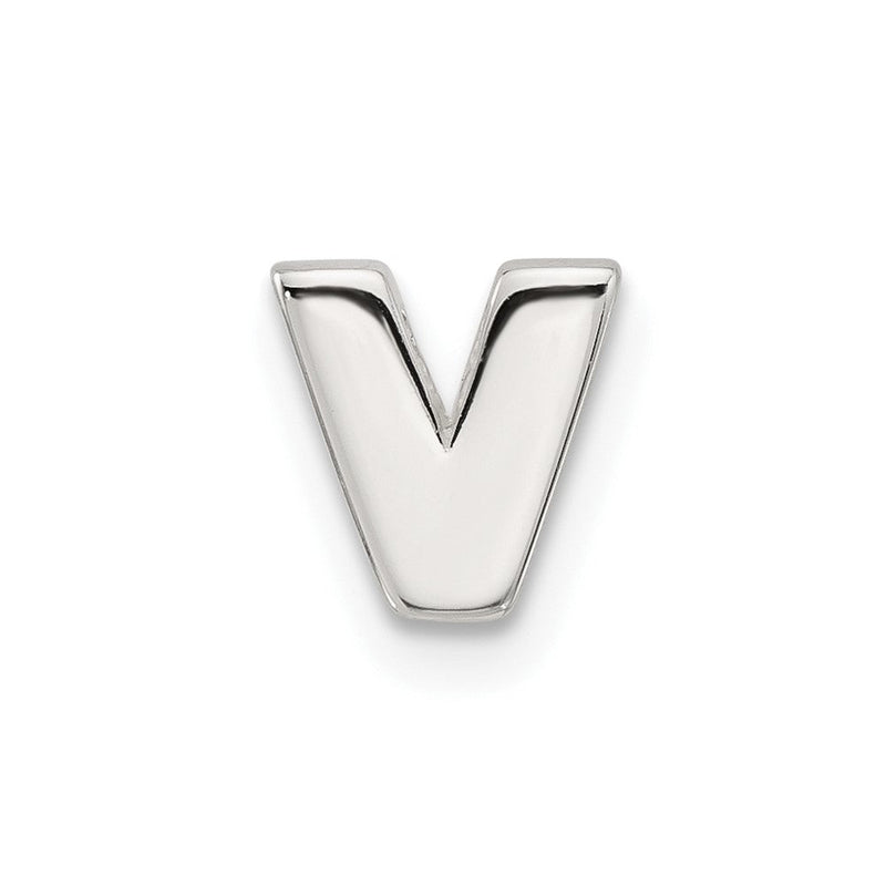 Sterlingsilber E-coated Buchstabe V Anhänger Charm