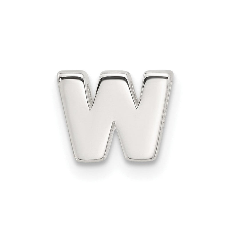 Sterlingsilber E-coated Buchstabe W Anhänger Charm