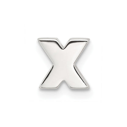 Sterlingsilber E-coated Buchstabe X Anhänger Charm