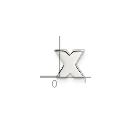 Sterlingsilber E-coated Buchstabe X Anhänger Charm