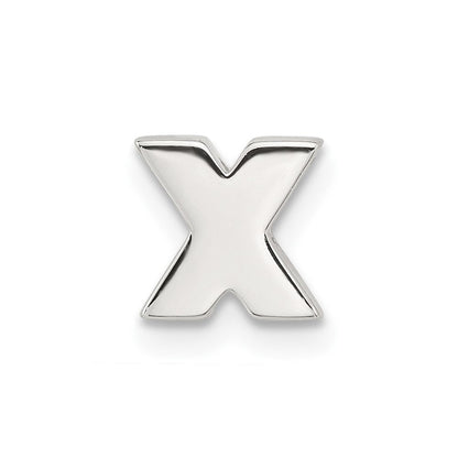 Sterlingsilber E-coated Buchstabe X Anhänger Charm