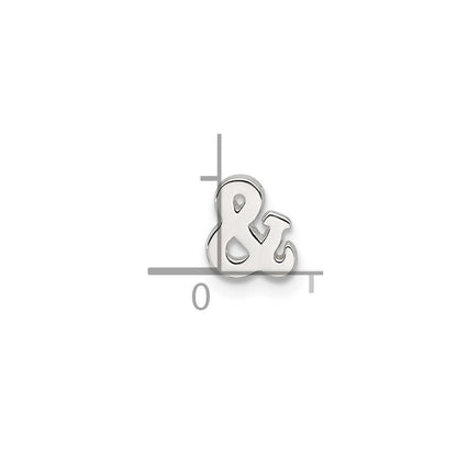 Sterlingsilber E-coated Ampersand und & Symbol Anhänger Charm