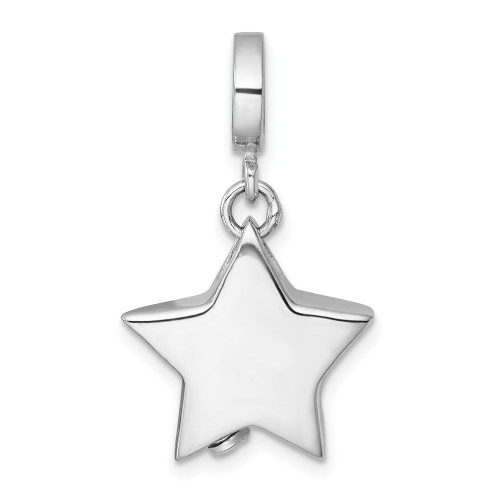 Sterlingsilber Rhodiniert Poliert Stern Ash Halter Perle/pendant