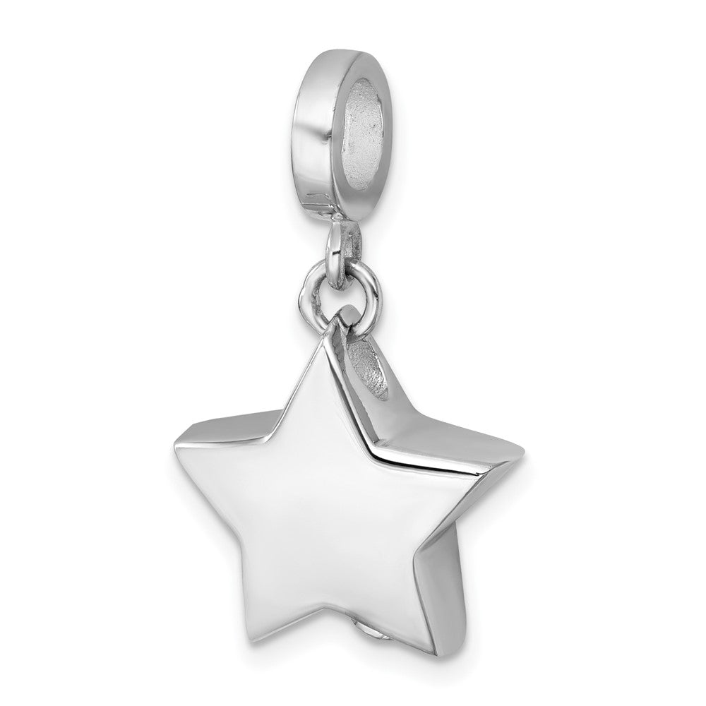Sterlingsilber Rhodiniert Poliert Stern Ash Halter Perle/pendant