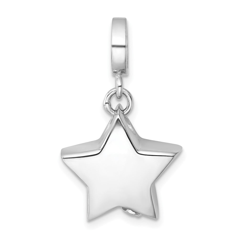 Sterlingsilber Rhodiniert Poliert Stern Ash Halter Perle/pendant