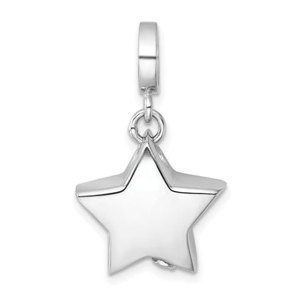 Sterlingsilber Rhodiniert Poliert Stern Ash Halter Perle/pendant