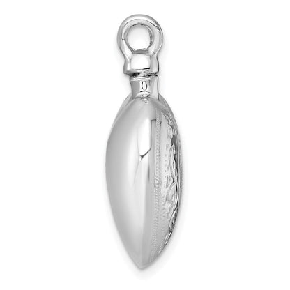 Sterlingsilber Rhodiniert Herz mit Design Ash Halter Anhänger