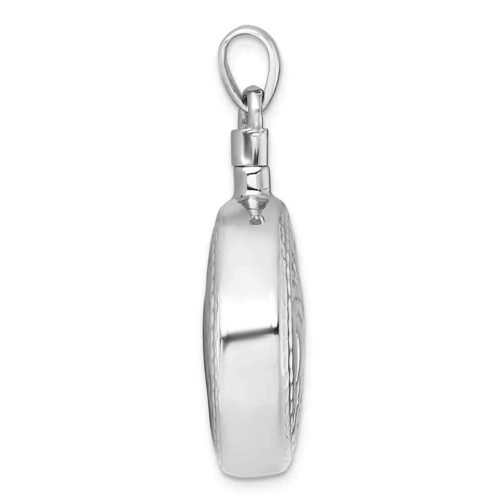Sterlingsilber Rhodiniert Poliert mit Design Rund Ash Halter