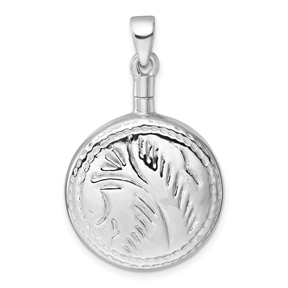 Sterlingsilber Rhodiniert Poliert mit Design Rund Ash Halter