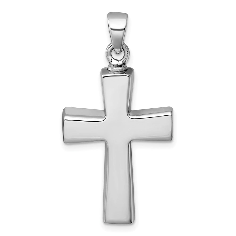 Sterlingsilber Rhodiniert Poliert / Gebürstet Kreuz Ash Halter Anhänger