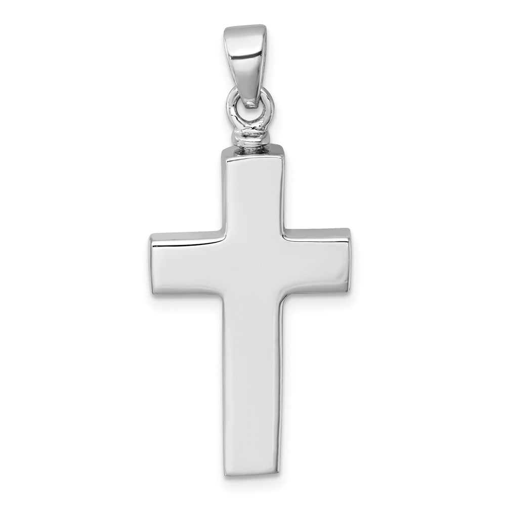 Sterlingsilber Rhodiniert Poliert Zirkonia Kreuz Ash Halter Anhänger
