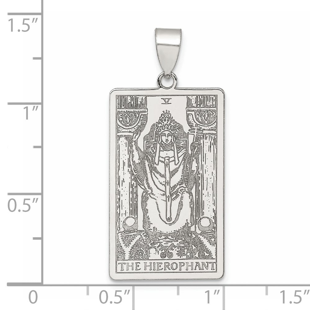 Sterlingsilber The Hierophant Tarot Card Anhänger
