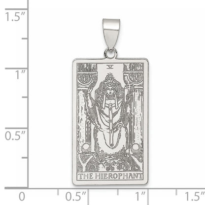 Sterlingsilber The Hierophant Tarot Card Anhänger