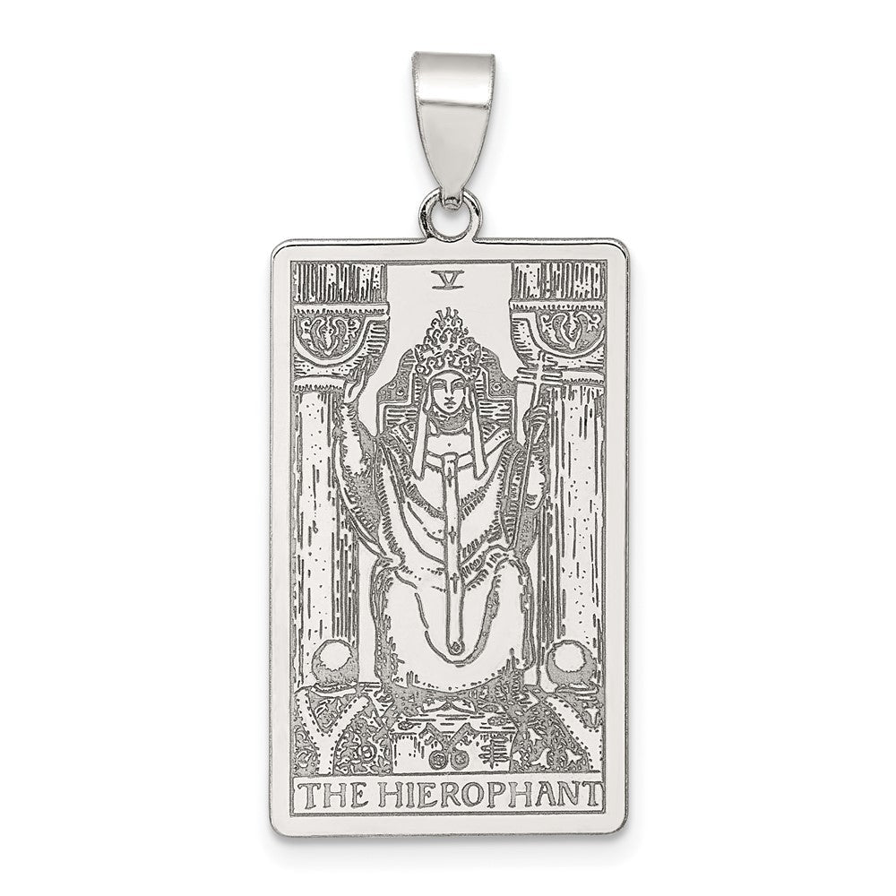 Sterlingsilber The Hierophant Tarot Card Anhänger