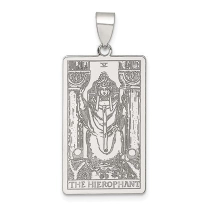 Sterlingsilber The Hierophant Tarot Card Anhänger