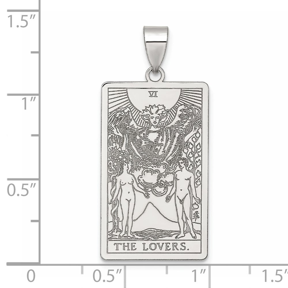 Sterlingsilber The Lovers Tarot Card Anhänger