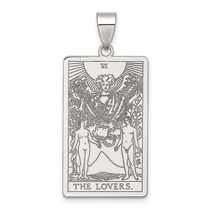 Sterlingsilber The Lovers Tarot Card Anhänger