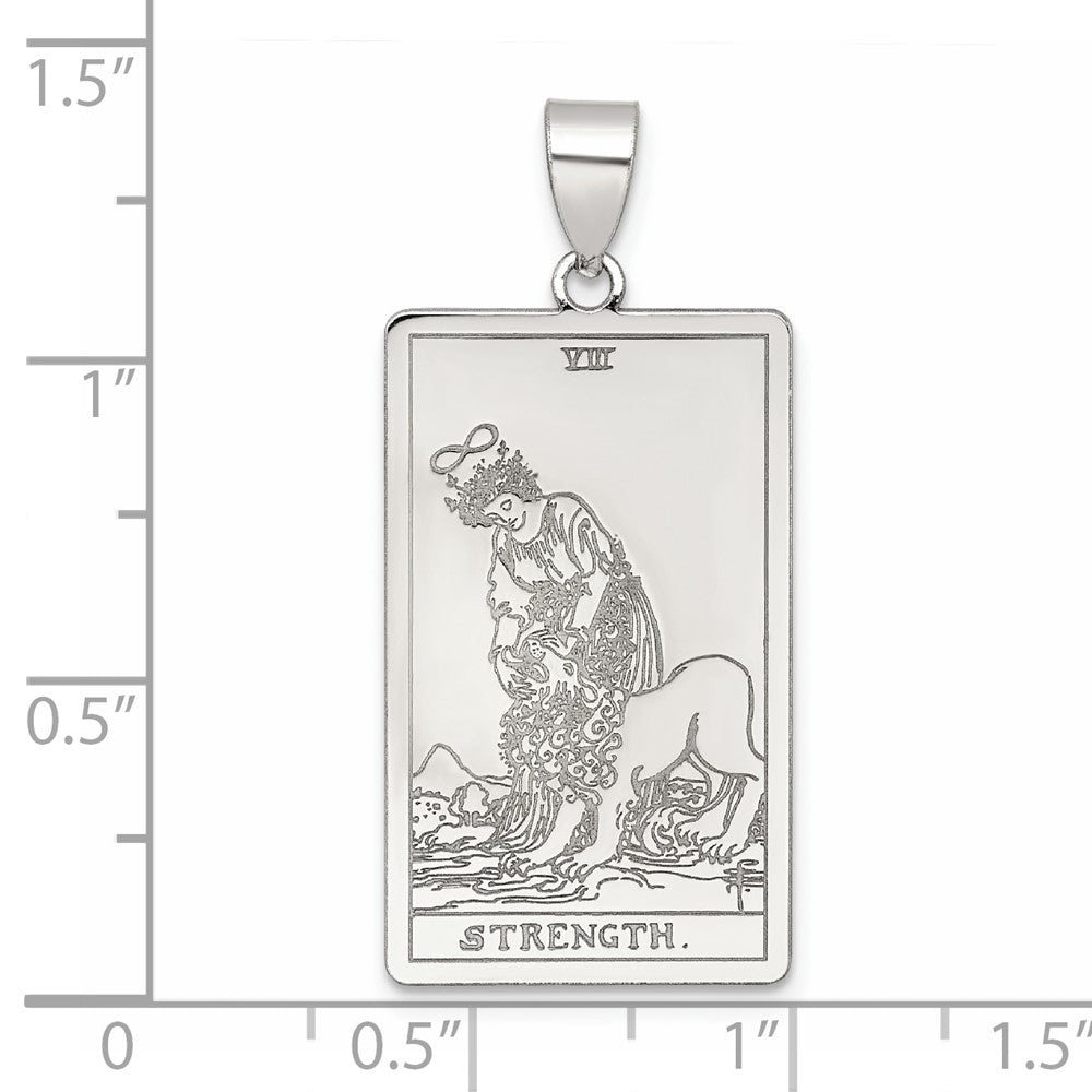 Sterlingsilber Strength Tarot Card Anhänger