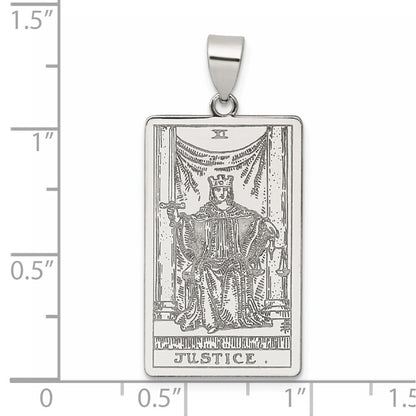 Sterlingsilber Justice Tarot Card Anhänger
