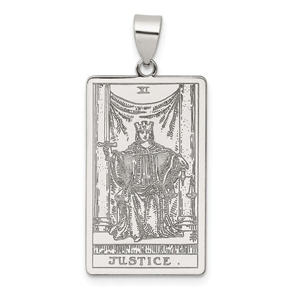Sterlingsilber Justice Tarot Card Anhänger