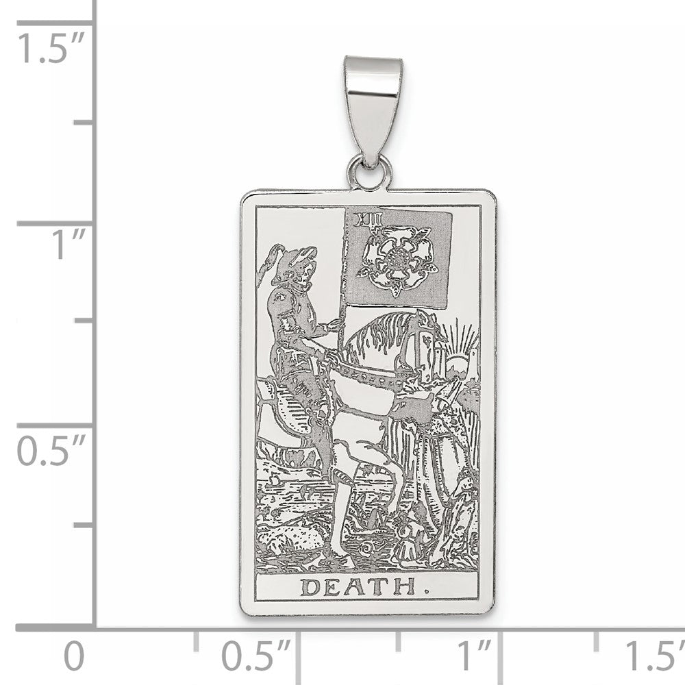 Sterlingsilber Death Tarot Card Anhänger